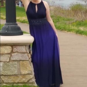 Purple ombré prom dress